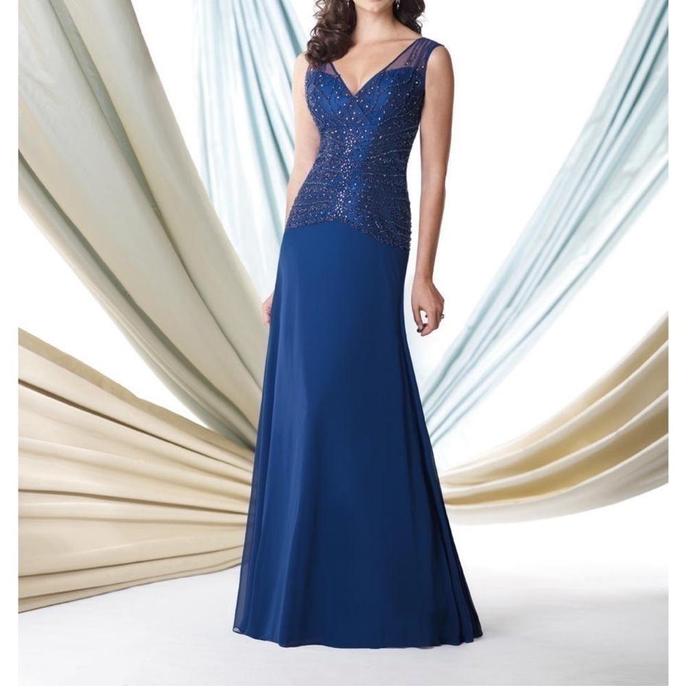 Montage by Mon Cherri 114909 Sleeveless MOB Gown with Shawl - Size 14